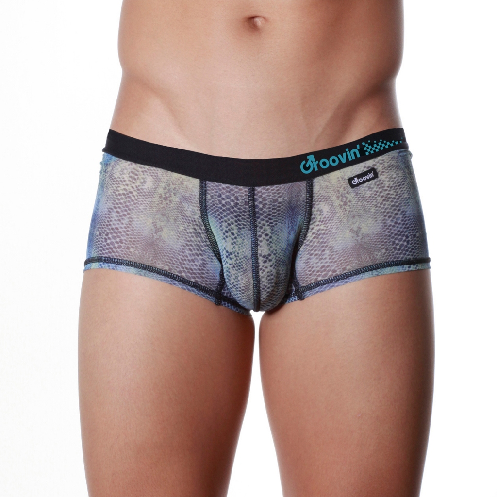 GROOVIN' NEW!! กางเกงชั้นในชายทรง Boxer See-through (5 Prints)