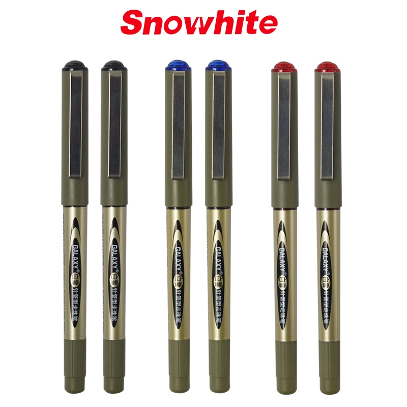 Snowhite PVN-166 ปากกาเจล 0.5 มม.เขียนได้นาน ดำ/แดง/น้ำเงิน/น้ำเงินเข้ม