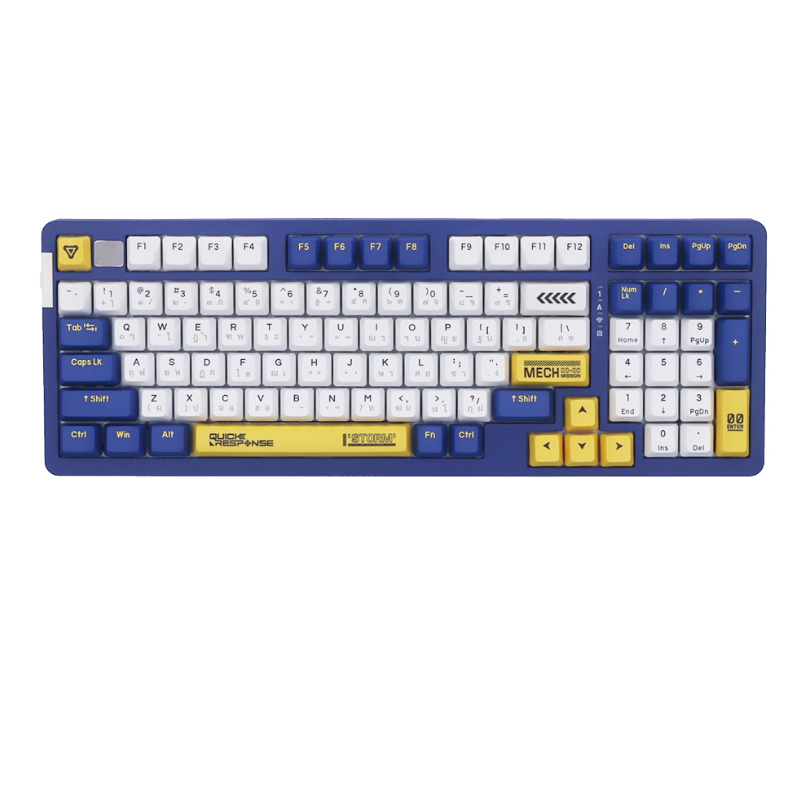 WIRELESS KEYBOARD (คีย์บอร์ดไร้สาย) DAREU A98 PRO (BLUE) (DAREU SKY BLUE V3 SWITCH RGB EN/TH)
