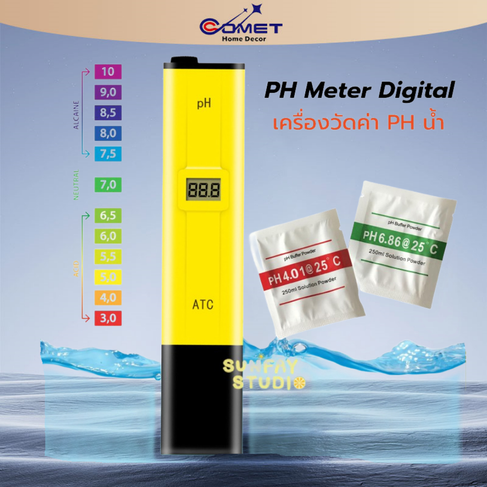 ปากกาวัดค่า PH แบบ ดิจิตอล จอแสดงผล led รุ่นPH-009 ความแม่นยำสูง