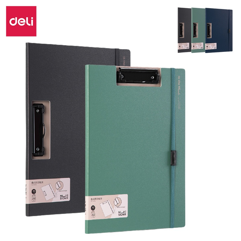 Deli แฟ้มหนีบ คลิปบอร์ด แฟ้มเอกสาร A4 แนวตั้ง/แนวนอน PPพลาสติก วัสดุแข็งแรงทนทาน ใช้งานง่าย อุปกรณ์ส