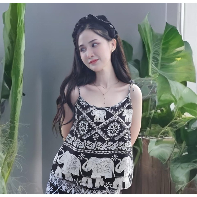 เสื้อครอปช้างพื้นเมือง“ลายช้าง” น่ารักๆ เที่ยวทะเล สวยๆจ้า