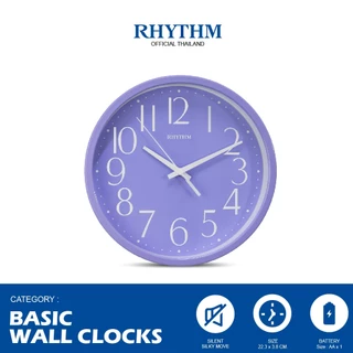 RHYTHM นาฬิกาแขวนผนัง ขอบพลาสติก หน้าปัดสี 22.3 ซม. ดีไซน์มินิมอล - CMG625NR
