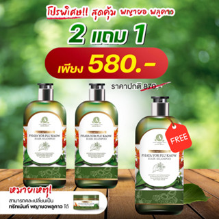 แชมพู2แถม1 แชมพูพญายอพลูคาว  ผมร่วง ของแท้จากบริษัท