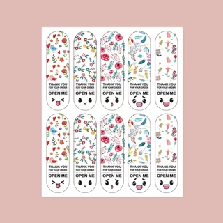 สติ๊กเกอร์ ขอบคุณ สติ๊กเกอร์ติดกล่อง แพ็ค100ดวง sticker thankyou