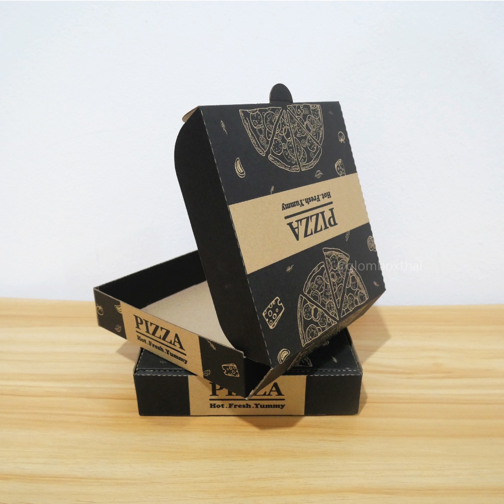 กล่องพิซซ่า ขนาด 7 นิ้ว (แพ็คละ 50 กล่อง) พิมพ์ลายพิซซ่า กระดาษลูกฟูก กระดาษแข็งแรง glombox - รูปที่ 6
