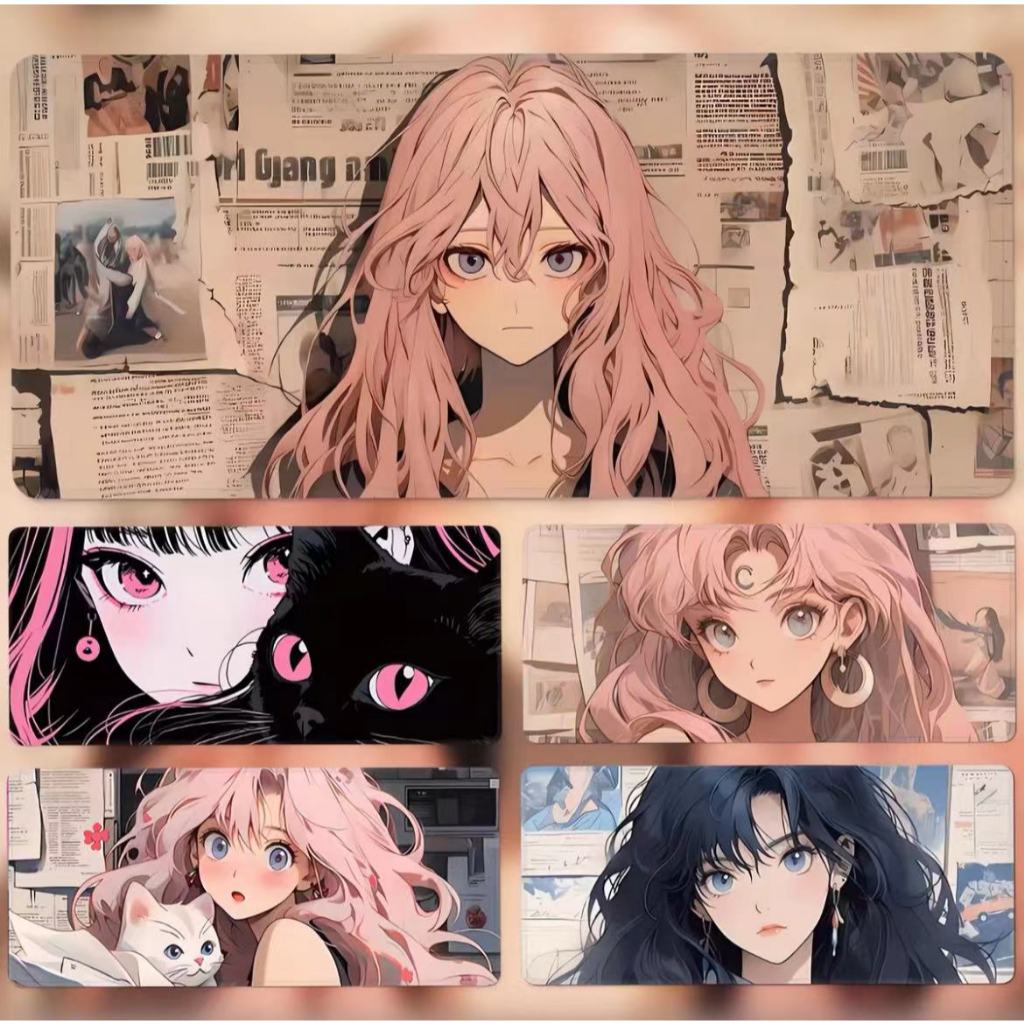 แผ่นรองเม้าส์ 80x30x3 ซม. แผ่นรองเม้าส์ลายการ์ตูน Mouse Pad แผ่นรองเมาส์ ที่รองเมาส์