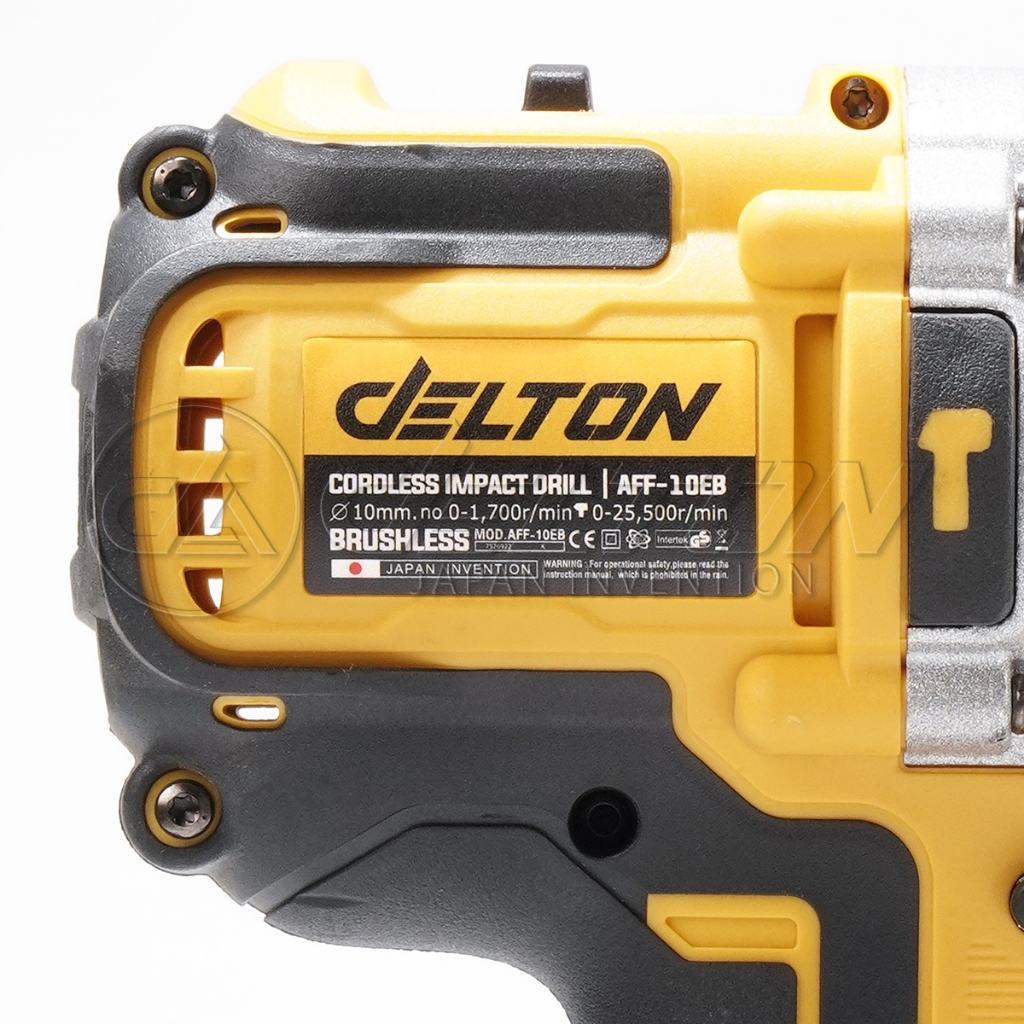 DELTON สว่านไร้สาย 3 ระบบ 199V มอเตอร์ไร้แปรงถ่าน Brushless Motor แบตเตอรี่พาวเวอร์แชร์ VR Series รุ่น AFF-10EB