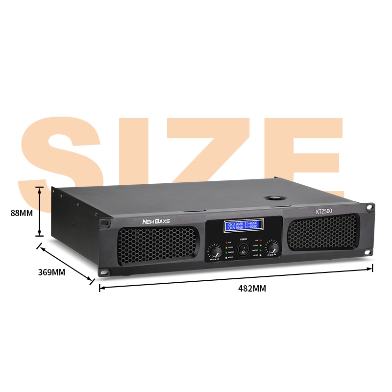 NEW BAXS KT2500 high power 1200w pure post-stage เครื่องขยายเสียงดิจิตอลรองรับการเชื่อมต่อกับอุปกรณ์เสียง 12/15 นิ้ว - รูปที่ 7