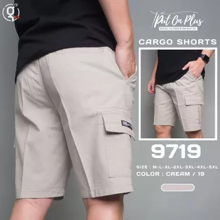 GOODWIN - 9719 CARGO SHORTS กางเกงขาสั้นผู้ชาย เอวยืด คาร์โก้ ผ้าคอตต้อน