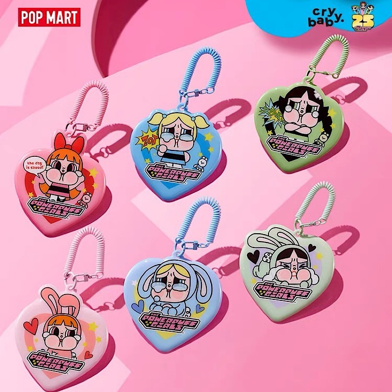 ***พร้อมส่งจากไทย***POP MART CRYBABYx Powerpuff Girls Card Holder Blind Box ที่ใส่ป้ายชื่อ / การ์ด กล่องสุ่ม ลุ้นซีเครท