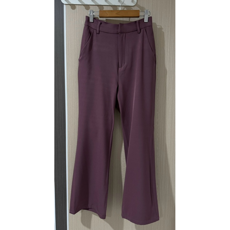 กางเกงขายาว GRL สีม่วงมังคุด สภาพดี 🍇 (มือสอง)