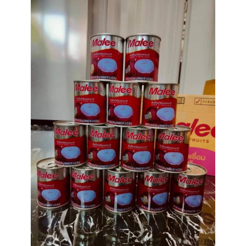 ลิ้นจี่กระป๋อง ตรา Malee ขนาด 234 กรัม x 6 กระป๋อง(เล็ก)