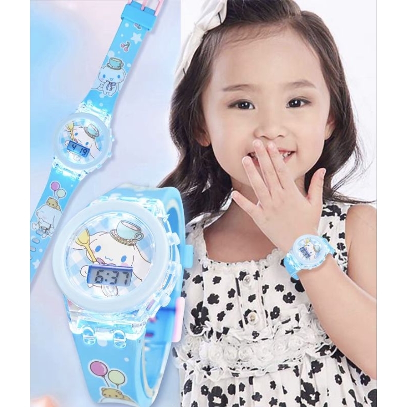 นาฬิกาเด็กรุ่นไฟฉายสำหรับข้อมือเด็กลายการ์ตูนไฟฉาย ส่งด่วนจากทม