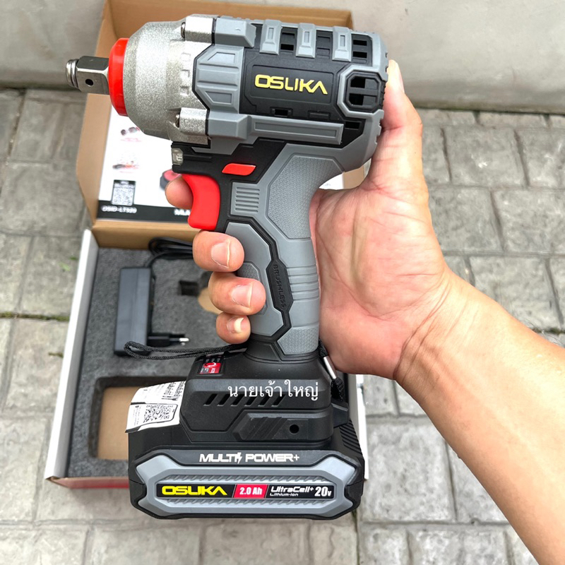 บล็อกแบตเตอรี่ไร้สายไร้แปลงถ่าน 20V สีเทา LT 520 OSUKA