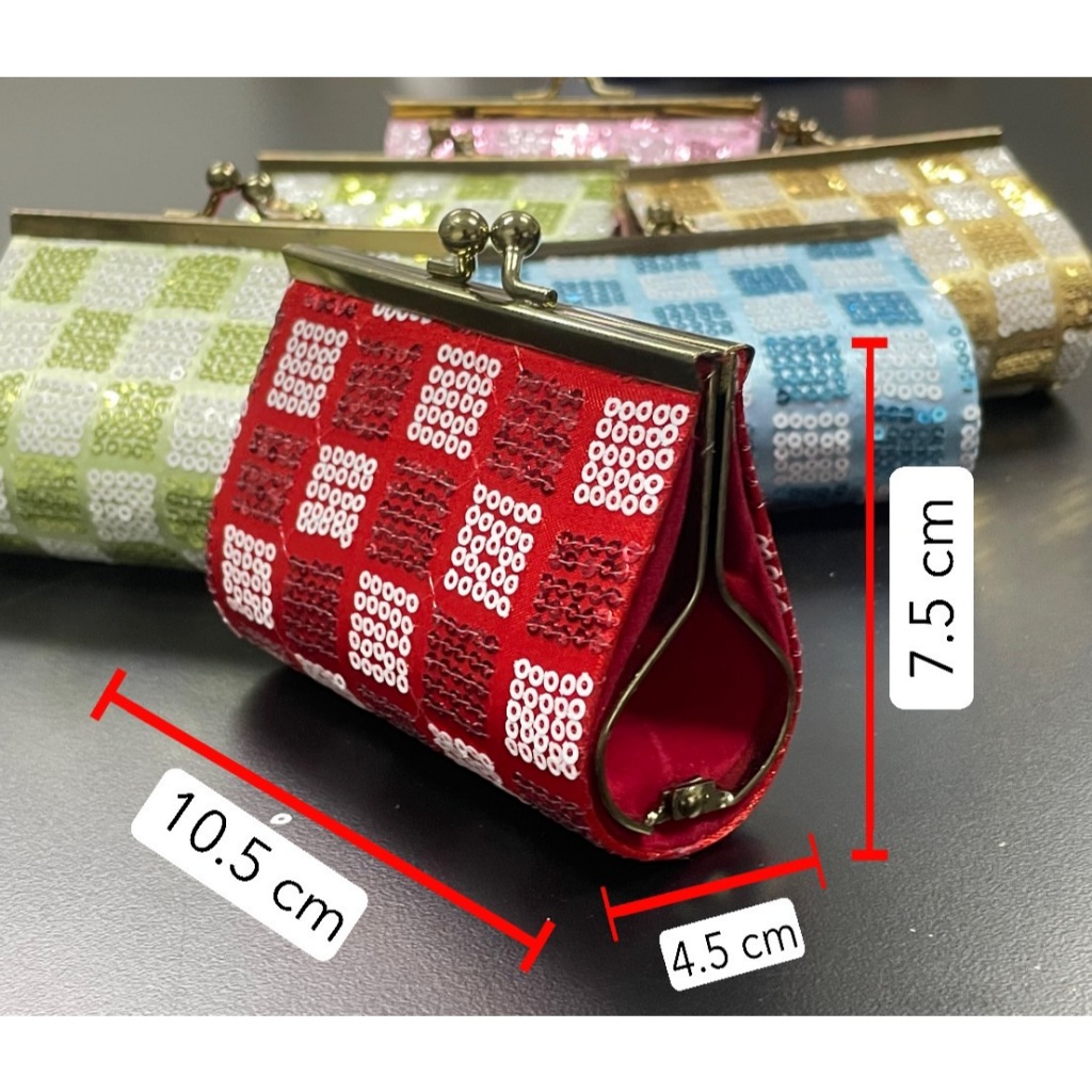 กระเป๋าป๊อกแป๊ก ใส่เหรียญวิบวับ กระเป๋าปิ๊กแป๊ก บัตรเครดิต แบงค์พับครึ่ง ของชําร่วย  ขนาด 10.5 x 7.5 ซม - รูปที่ 5