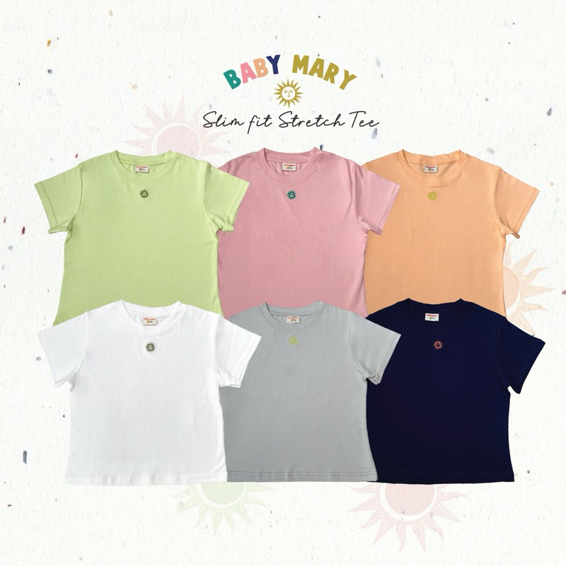 Baby Mary Tee เสื้อยืด Slim fit ปักพระอาทิตย์