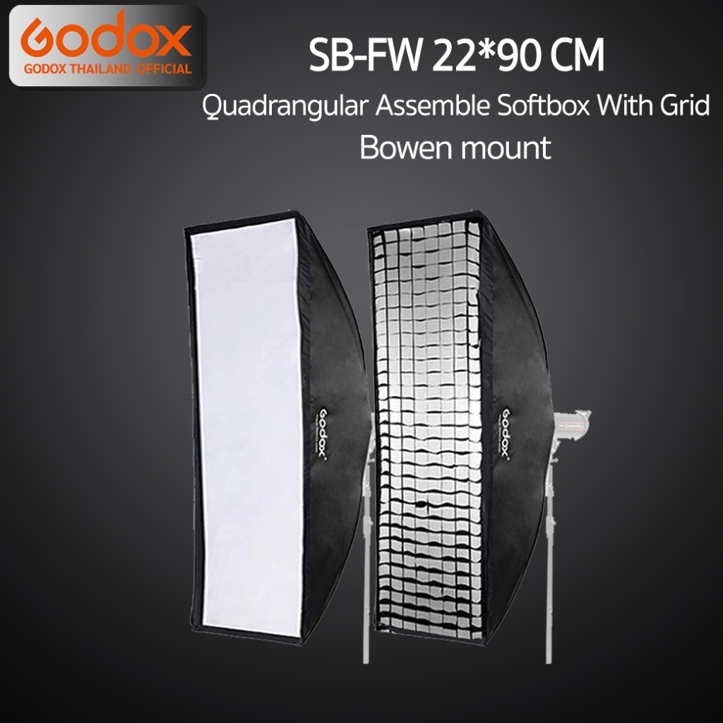 Godox Softbox SB-FW 22*90 cm. Quad Assemble Softbox With Grid ( Bowen Mount )