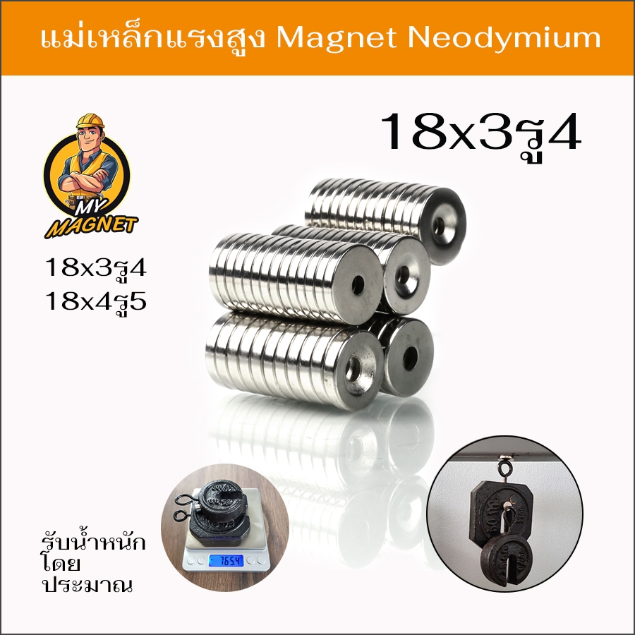 1 ชิ้น แม่เหล็กรูกลาง แม่เหล็กแรงดูดสูง magnet แม่เหล็กนีโอไดเมียม ชุบนิกเกิล พร้อมส่ง เก็บปลายทาง