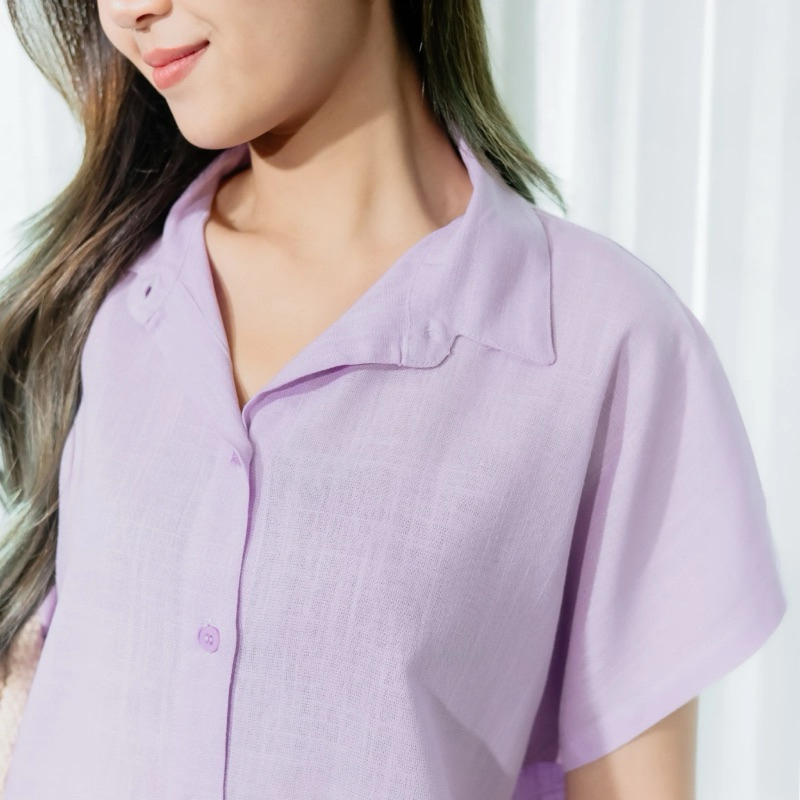 John Merry Linen-Cotton Blend Shirt and Long Pants Set