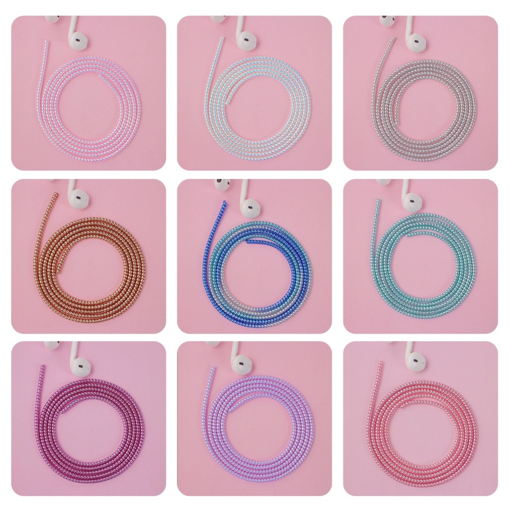 พร้อมส่ง ราคาถูกชัวร์ ตัวถนอมสายชาร์จ ยาว1.5เมตร สายเกลียว กันสายหัก