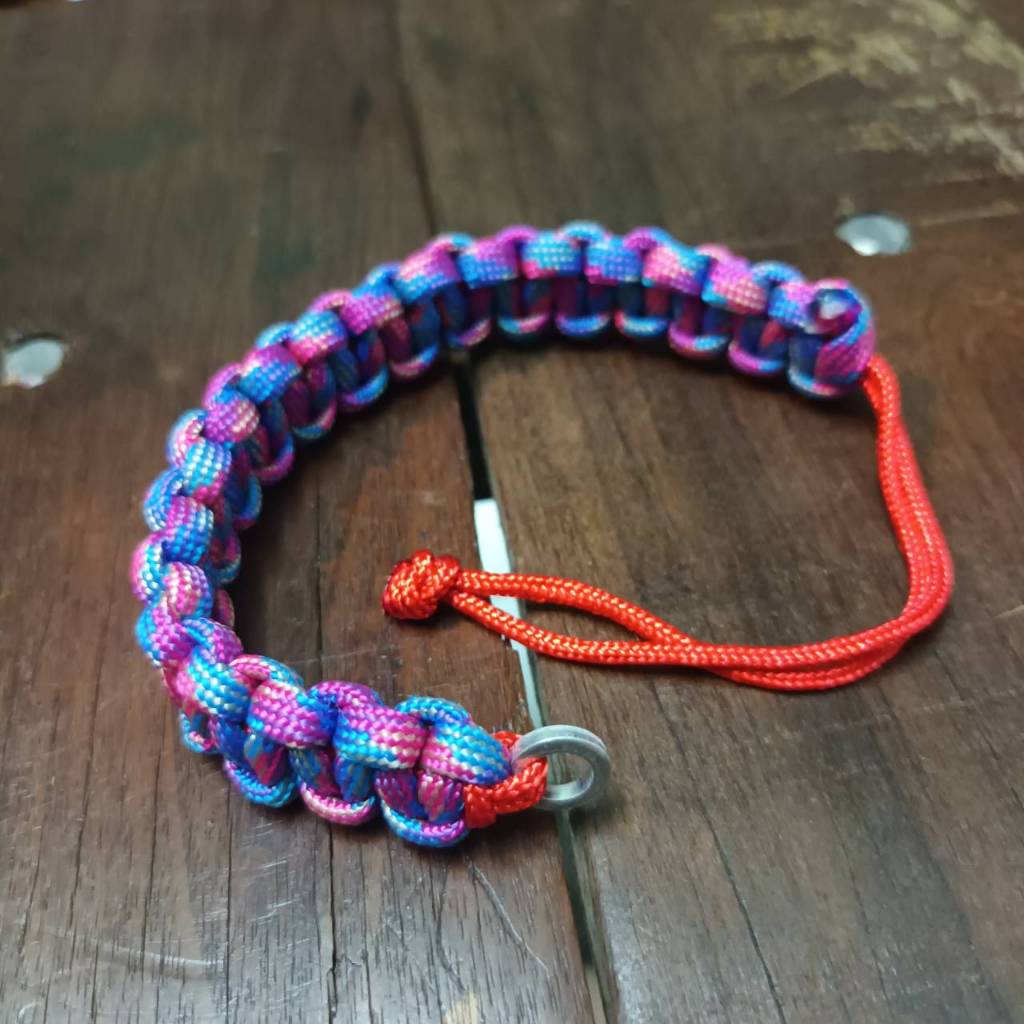 MC2THAILAND กำไลข้อมือ กำไล COBRA CORE-RED Bracelet Paracord Model 01 Aluminum S-Eye Made in THAILAN