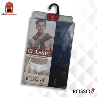 ROSSO (รุ่น 0216A) กางเกงชั้นในชาย ขาเว้า ดูดี ขอบใหญ่ เนื้อผ้านิ่ม สีพื้น เรียบหรู (3 ตัว สีเข้ม 3 สี)