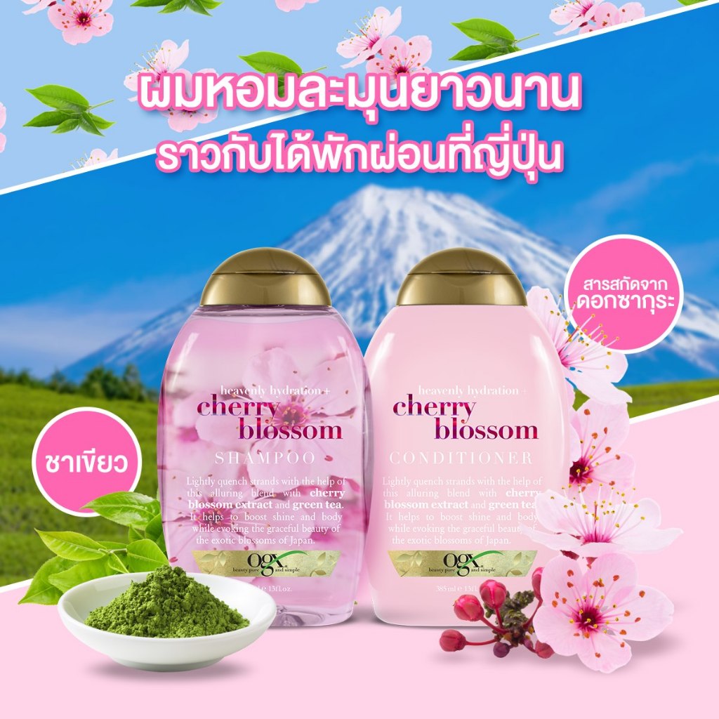 Ogx Cherry Blossom 385ml Shampoo / Conditioner