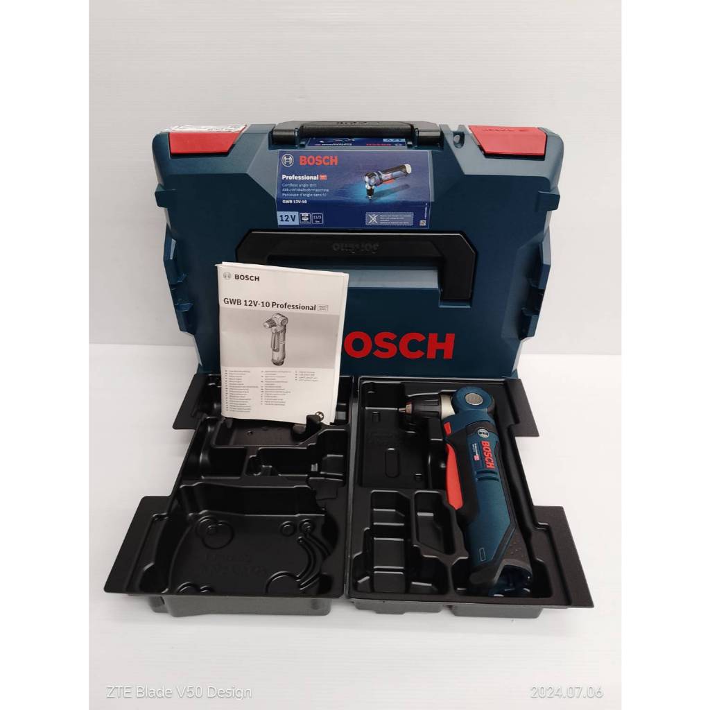 BOSCH สว่านคอฉากไร้สาย12V รุ่น GWB12V-10 / 0601390909 ( เครื่องเปล่า ) สามารถปรับคอ 6 ระดับ ของแท้10