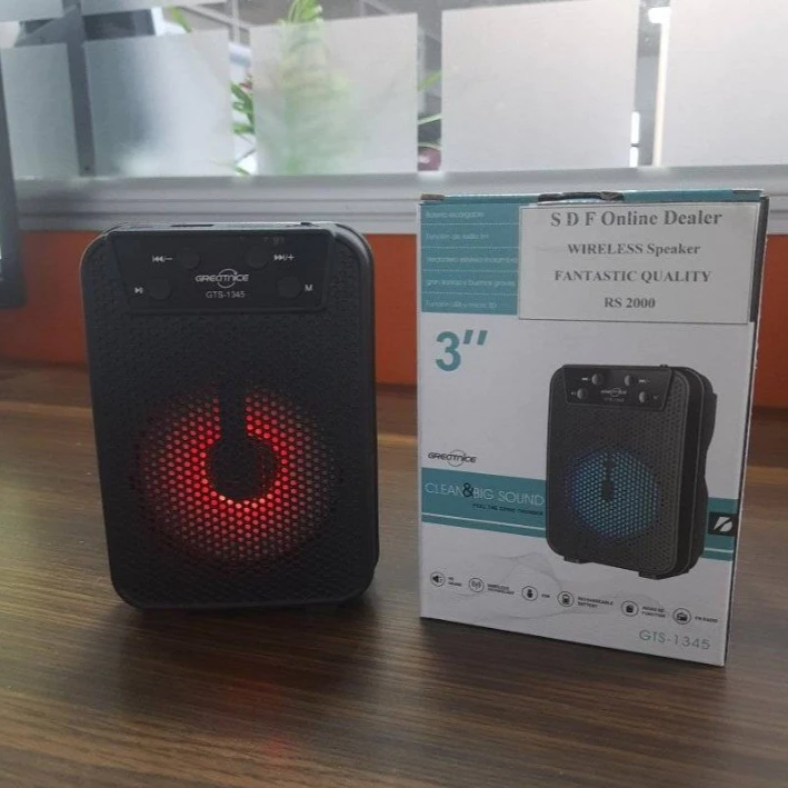 ลำโพงบลูทูธ 3 นิ้ว ไฟ LED GTS-1345/1360/1346/1372 เบสหนัก thumbnail 6