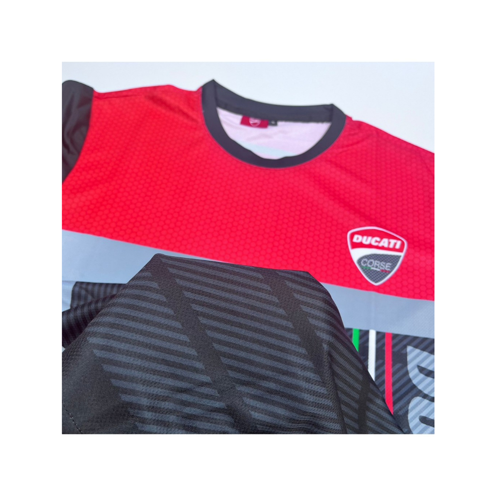 เสื้อยืดแขนยาวขี่มอเตอร์ไซค์ DUCATI JT-553L เนื้อผ้าไมโคไฟเบอร์มีประสิทธิภาพในการซับเหงื่อสูง ไม่อับ