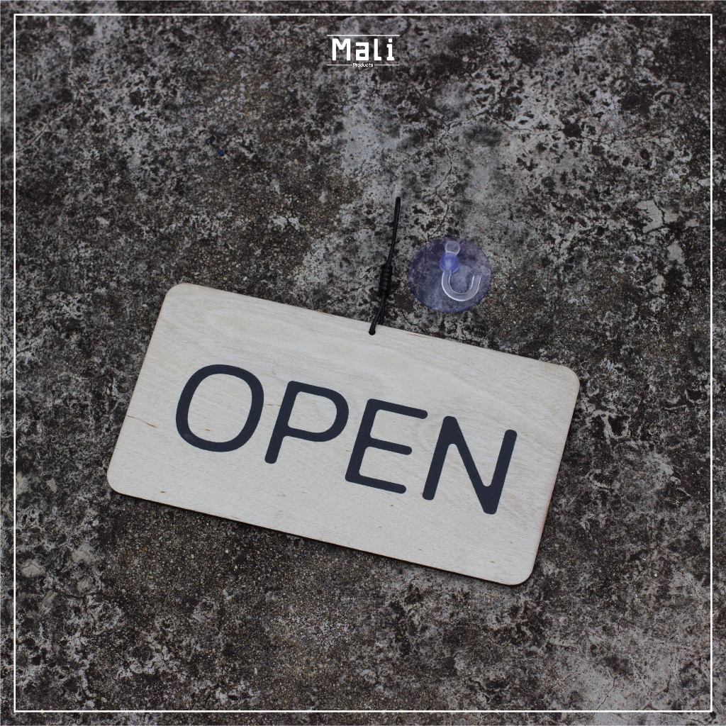 ป้าย เปิด/ปิด OPEN/CLOSED ไม้ ราคา ถูกที่สุด ดีลบีเคเค แกลเลอรีภาพที่ 5