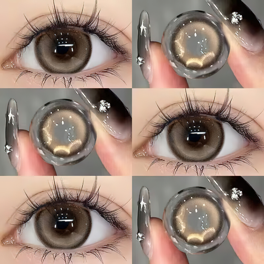 📢 [ซื้อครบ฿72 แถม 3 gift❗] Midroo Contact Lensรุ่นธรรมชาติขายดี Content Lens Brown/Grey/Blue 14.0-14