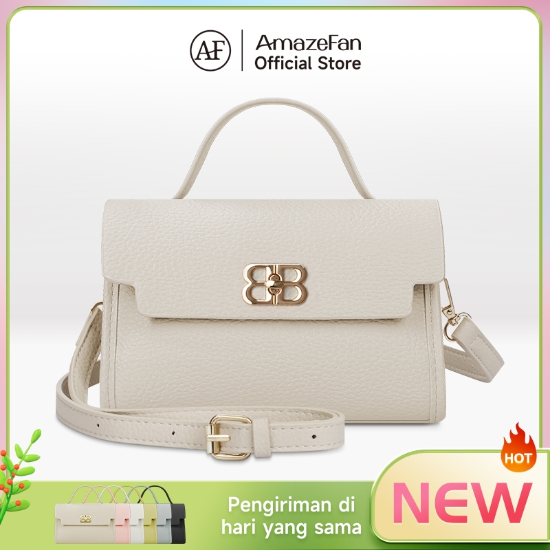 AmazeFan กระเป๋าถือหนังนิ่มใหม่กระเป๋าสี่เหลี่ยมขนาดเล็กเดินทางแฟชั่นกระเป๋าสะพายไหล่ข้างหนึ่ง