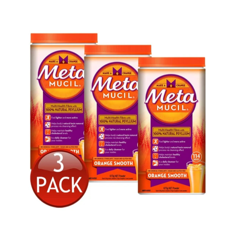 MetaMUCIL Orange Smooth 114 Doses (673g) X3 pcs New / old packaging shipped randomly (Exp:2025)