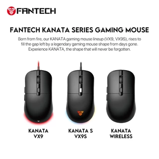 FANTECH รุ่น KANATA S VX9S เมาส์เกมมิ่ง Optical ความแม่นยำสูงปรับ DPI ได้ 400-7200 พร้อมไฟ RGB สีดำ