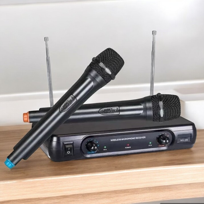 Music รุ่น 206 ไมค์โครโฟน ไมค์ไร้สาย ไมค์ลอย VHF ไมค์ลอยคู่ TDP SOUND