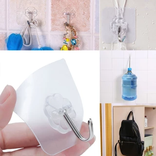 (พร้อมส่ง) ตะขอติดผนัง ตะขอยึดฝาผนังแขวนสิ่งของหมุนได้ 180 องศา ชิ้นละ1บาท