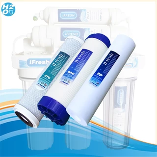 iFresh ไส้กรองน้ำ 5ขั้นตอน 10นิ้ว 3ไส้กรอง PP/เกร็ดคาร์บอน/คาร์บอนบล๊อก สำหรับเครื่องกรองน้ำทั่วไป