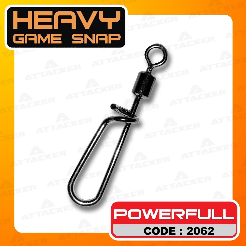 กิ๊ฟ ลูกหมุนเหยื่อตกหมึก อุปกรณ์ปลายสาย เบอร์ 2062 ATTACKER กิ๊ฟคุณภาพสูง HEAVY GAME SNAP POWERFUL