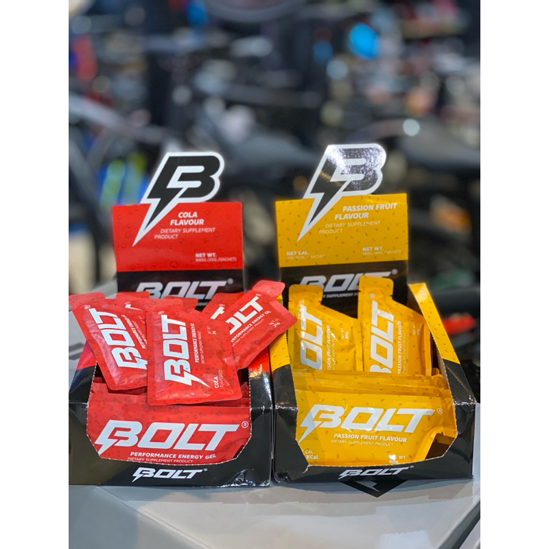 เจล Bolt Energy Gel ให้พลังงานเพิ่มประสิทธภาพในการออกกำลังกาย รสเสาวรส/โคล่า