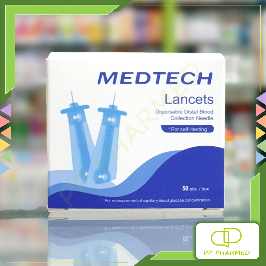 Medtech อุปกรณ์เจาะเลือด Lancets 28G กล่อง50ชิ้น