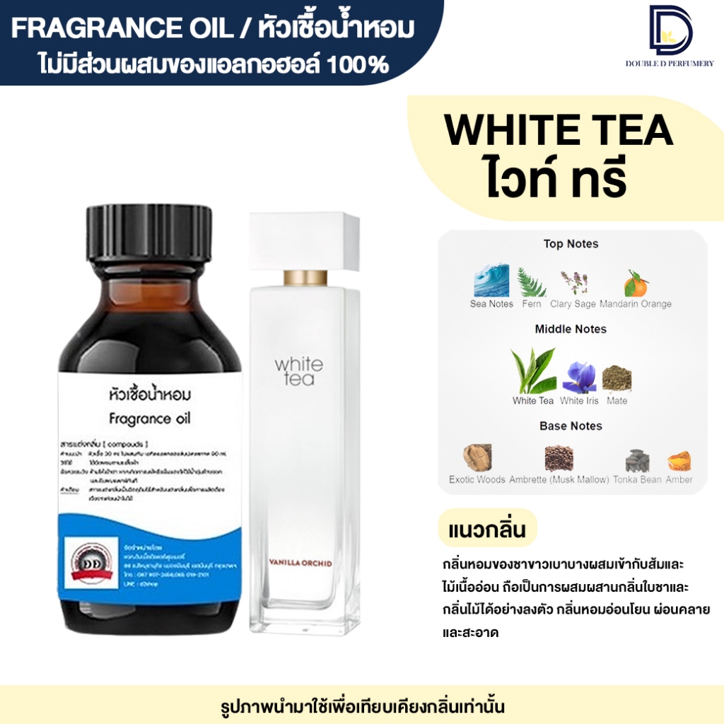 หัวเชื้อน้ำหอม กลิ่น ไวท์ ทรี (WHITE TEA)
