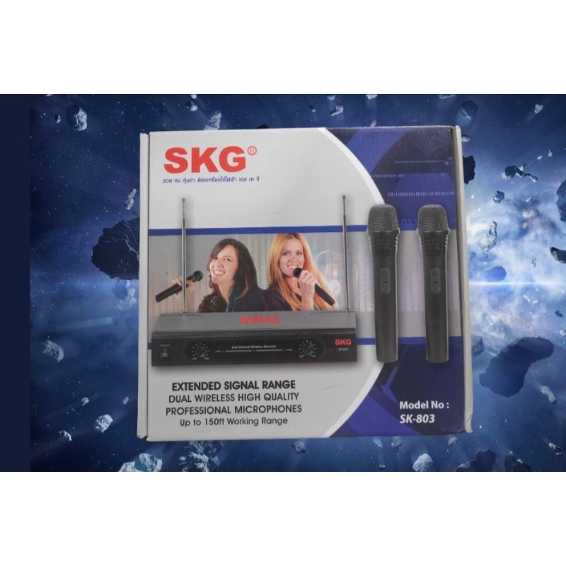 Microphone ไร้สาย แพ็คคู่ SKG SK-803