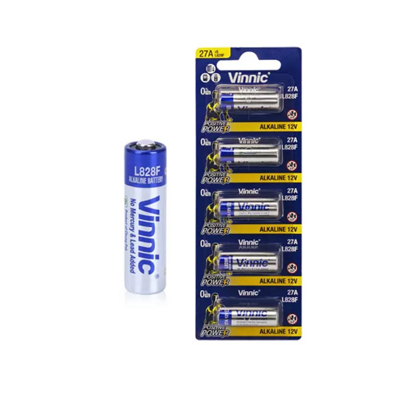ถ่านรีโมทVinnic alkaline L828F/27A 12Vแผง5ก้อน(ออกใบกำกับภาษีได้)