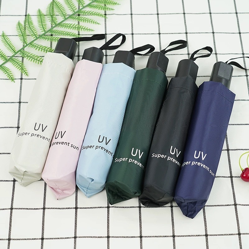 ร่มพับ ร่ม กันฝน ร่มพกพา ร่มกันแดด  ร่มกันUV ร่มกันฝน ด้านในดำ YS-01