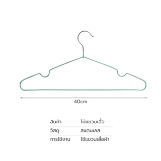 Thejoyful ไม้แขวนเสื้อสแตนเลส ไม้แขวน hanger แข็งแรง กันผ้าลื่น เคลือบซิลิโคน ราคาถูก มี 5/10/20 ชิ้น