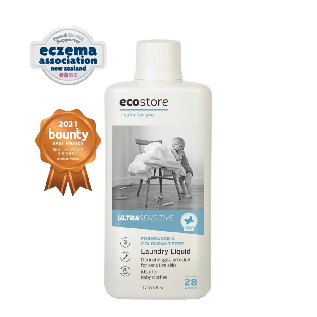 Ecostore น้ำยาซักผ้าสูตรอ่อนโยนพิเศษ Ultra Sensitive Laundry Liquid (1 Litre)