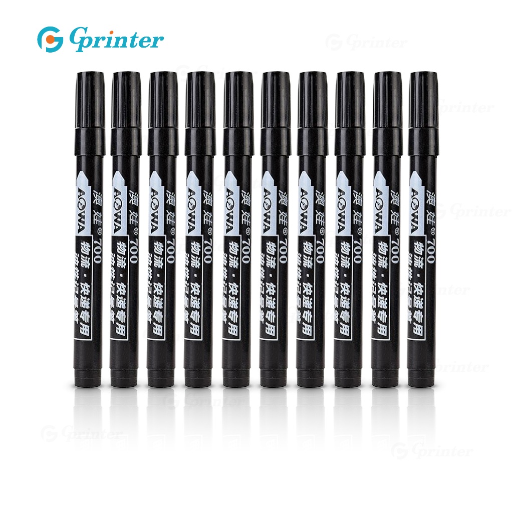 Gprinter ปากกามาร์กเกอร์ รุ่น AW-701 10แท่ง กันน้ำ หัวปากกาไฟเบอร์ เติมหมึกได้ ปากกาเคมี เมจิก - รูปที่ 4