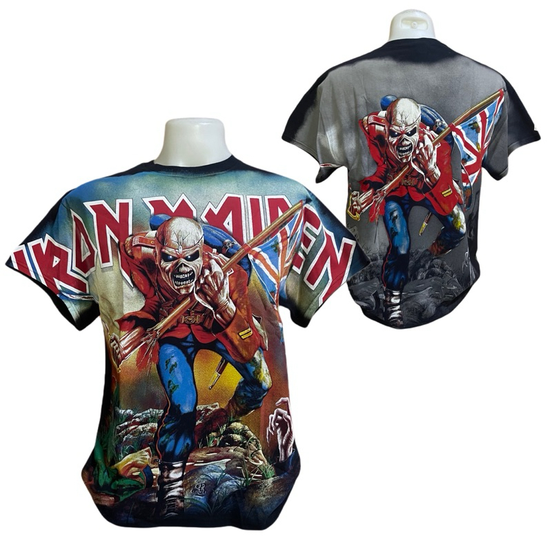 เสื้อยืดวงดนตรี IRON MAIDEN ALL OVER PRINT-OVP T-SHIRT (2023) ลิขสิทธิ์แท้100% THA (IRM03)